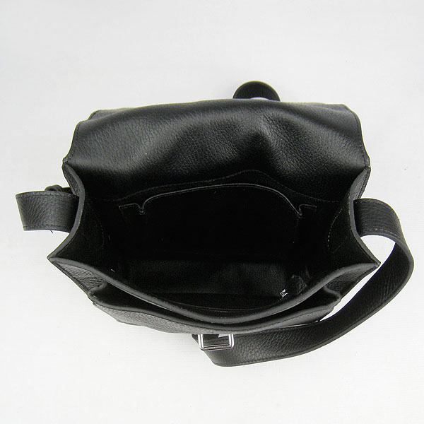 7A Hermes Handbag Hermes Togo Leather Messenger Bag Black h2811 Replica